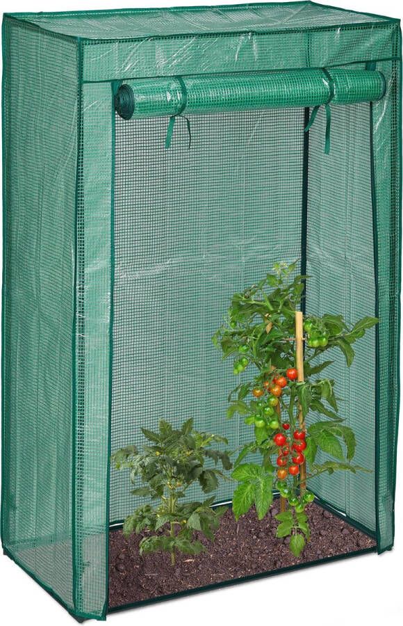 Relaxdays Tomatenkas 150x100x50 cm tuinkas tomaten foliekas serre kweekkas PE