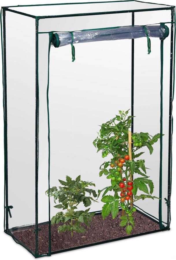 Relaxdays Tomatenkas 150x100x50 cm tuinkas tomaten foliekas serre kweekkas PVC