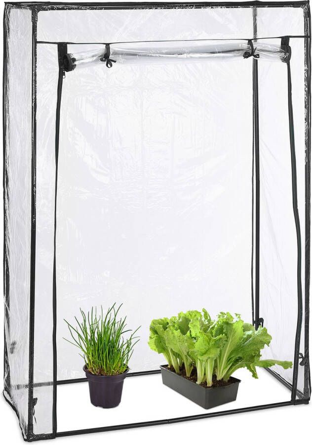 Relaxdays tomatenkas met folie tuinkas 150x100x50 cm tomaten kweekkas plantenkas pvc