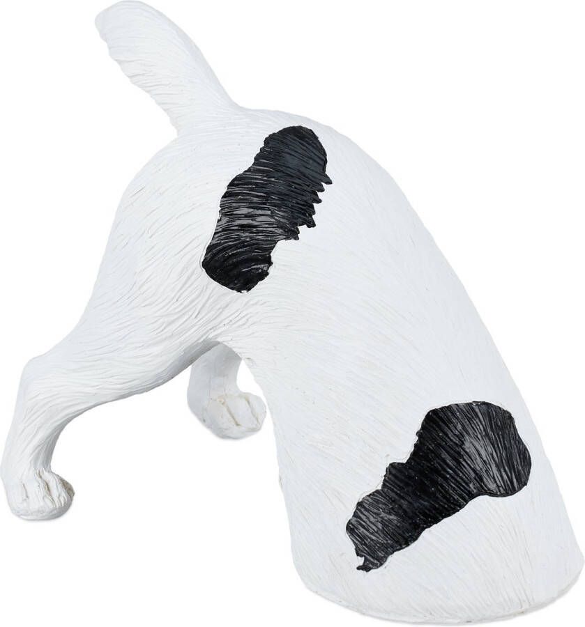 Relaxdays tuinbeeld gravende hond grappig tuinfiguur dierenbeeld polyresin