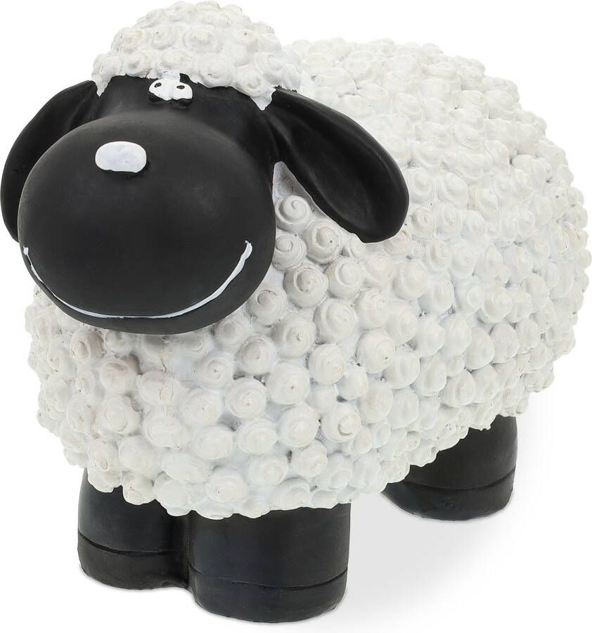 Relaxdays tuinbeeld schaap dierenbeeld buiten schapenbeeld tuindecoratie lammetje