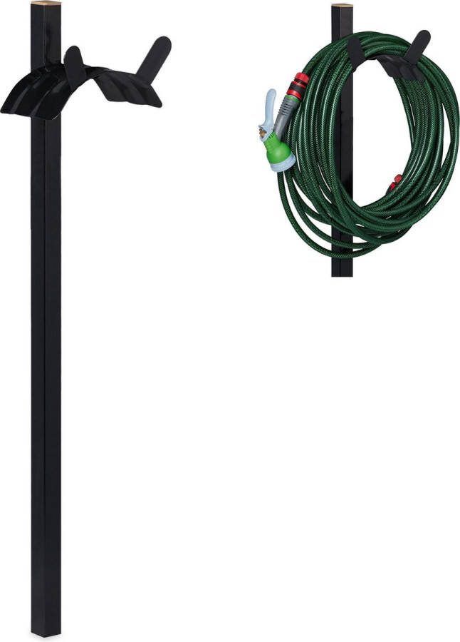 Relaxdays tuinslanghouder slanghouder houder voor tuinslang 61 m standaard staand