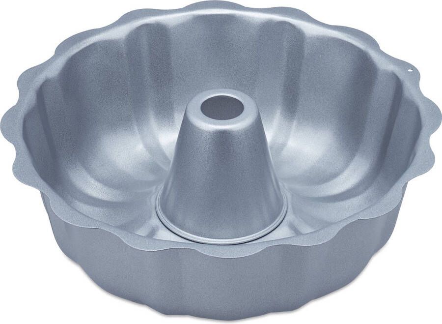 Relaxdays tulband bakvorm 24 cm staal ronde cakevorm tulbandvorm keuken zilver