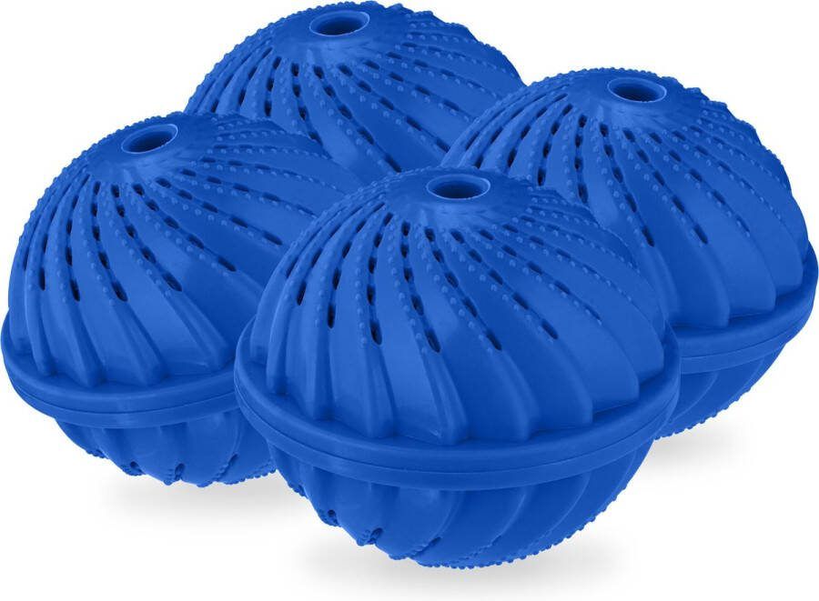 Relaxdays wasbol set van 4 eco wasbal wasmachine zonder wasmiddel huidvriendelijk