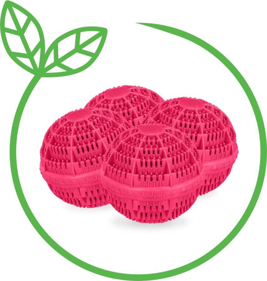Relaxdays wasbol wasmachine set van 4 ecologische wasballen zonder wasmiddel wasei