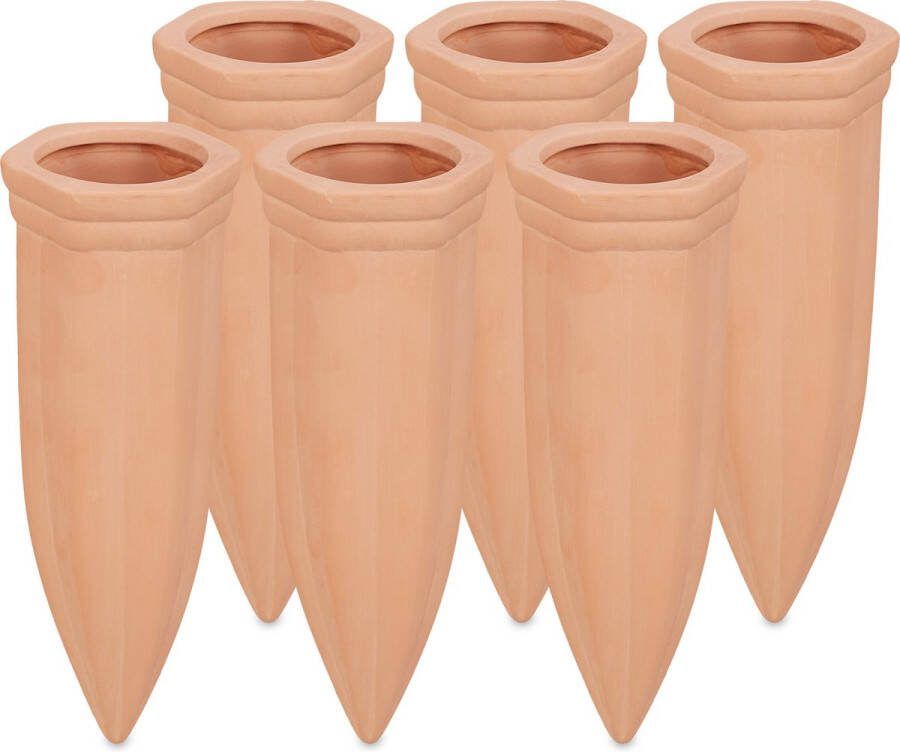 Relaxdays waterdruppelaar voor 1 5 L petflessen set van 6 kamerplanten buitenplanten