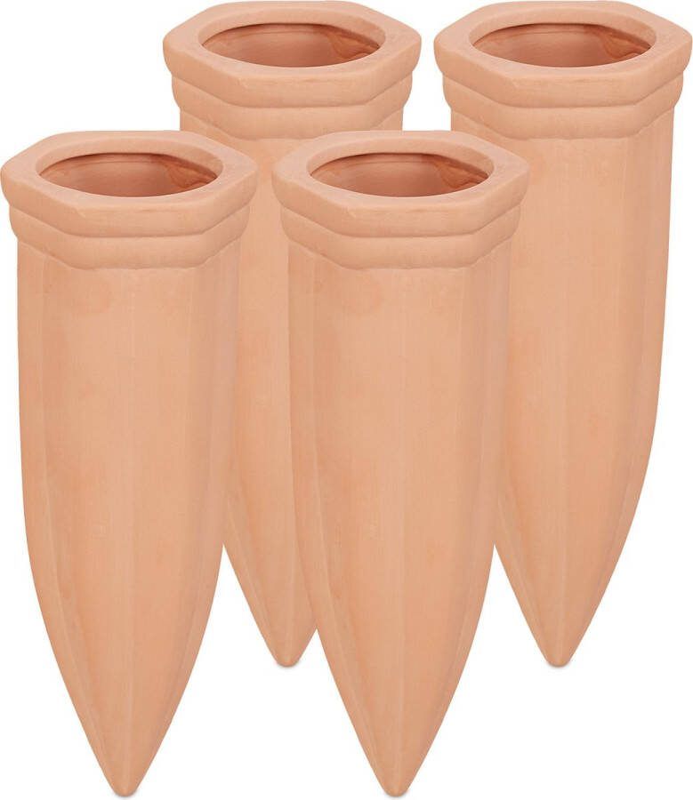 Relaxdays waterdruppelaar voor planten set van 4 watergever bewateringssysteem