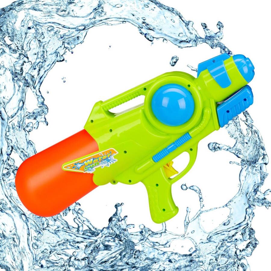 Relaxdays waterpistool super soaker kinderen water gun 1 liter reservoir gekleurd