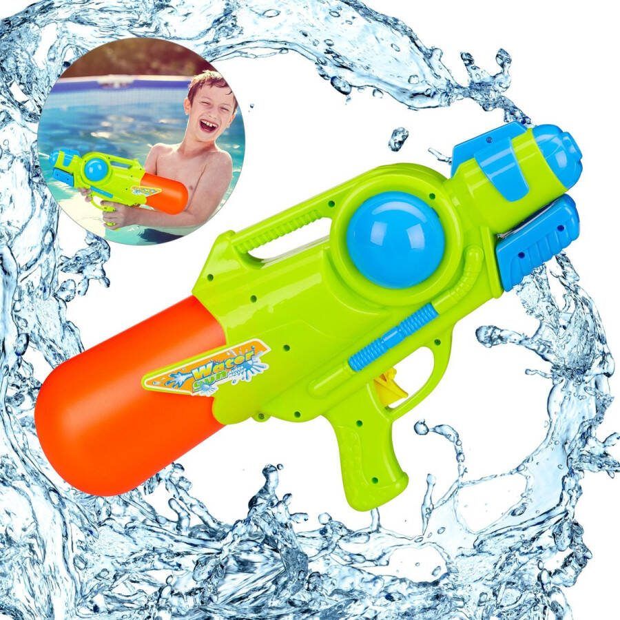 Relaxdays waterpistool super soaker kinderen water gun 1 liter reservoir gekleurd