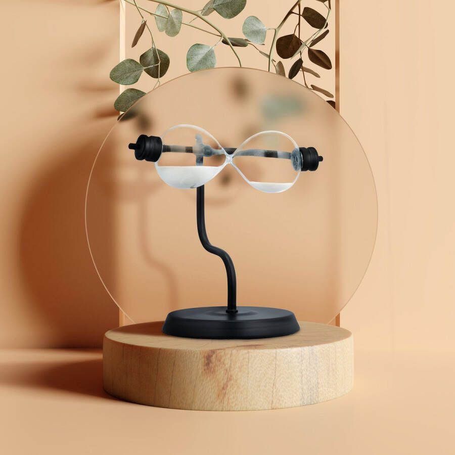 Relaxdays zandloper zwart woonaccessoires timer hourglass decoratie kantoor 15 min