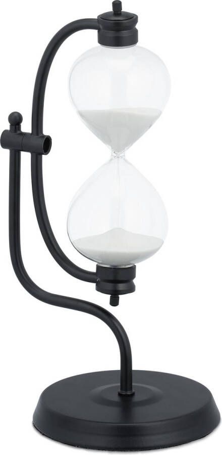 Relaxdays zandloper zwart woonaccessoires timer hourglass decoratie kantoor 30 min