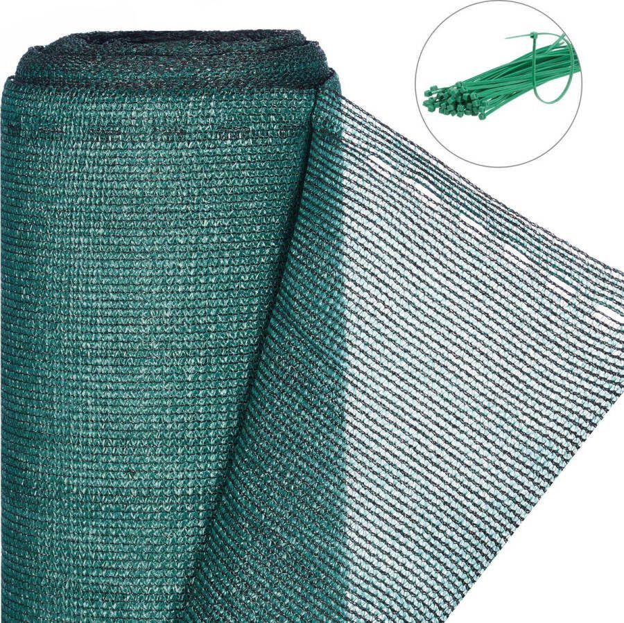 Relaxdays zichtbreeknet groen 1.5 m balkonscherm net hekwerk zichtdoek tuinnet 1 5 x 15 meter