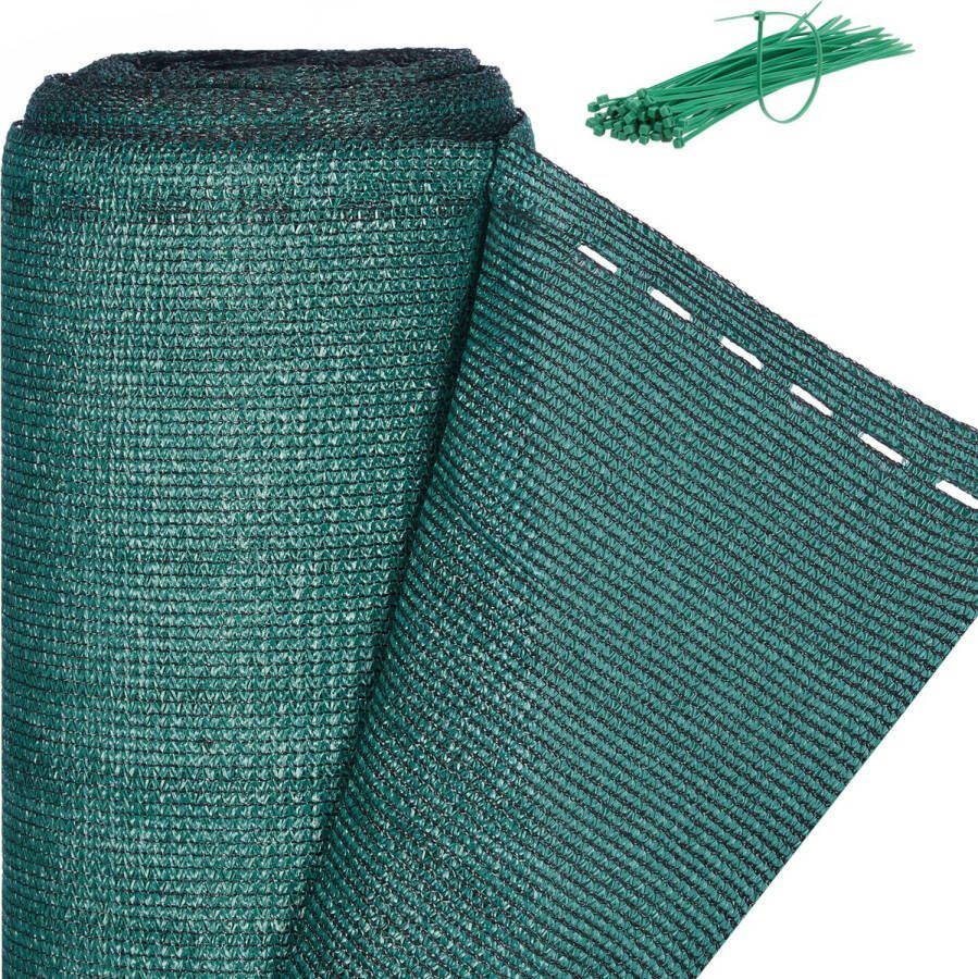 Relaxdays zichtbreeknet groen 1.5 m balkonscherm net hekwerk zichtdoek tuinnet 1 5 x 50 meter
