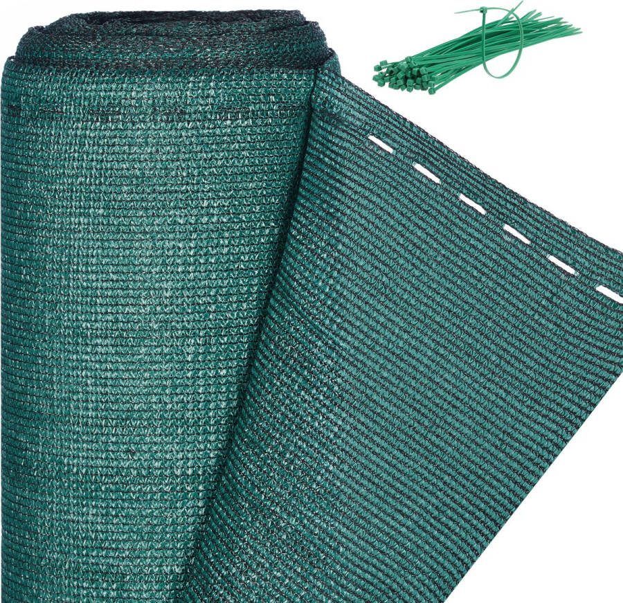 Relaxdays zichtbreeknet groen 180 cm hoog net hekwerk zichtdoek tuin privacydoek 1 8 x 10 meter