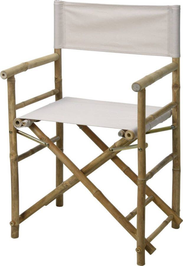 Relaxwonen Regisseursstoel Hout Wit Bamboe FSC