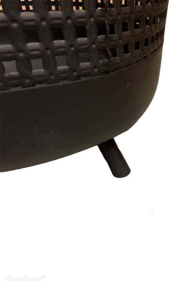Relaxwonen Vuurkorf Bbq Dubbel Plezier Tuin Zomer Zwart 50x50x51cm