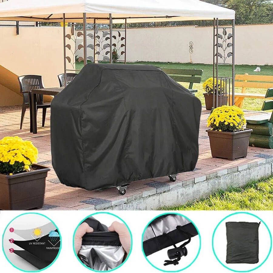 Relouka BBQ Beschermhoes Barbecue Hoes Bescherming Cover Waterdicht 145x61x117 CM Zwart S