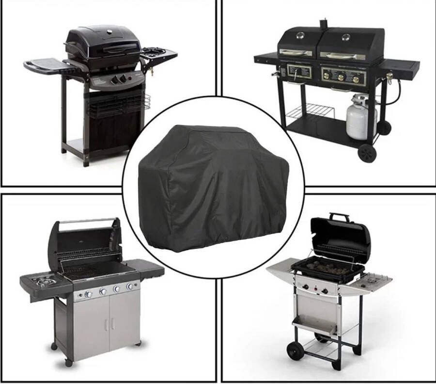 Relouka BBQ Beschermhoes Barbecue Hoes Bescherming Cover Waterdicht 150x100x125 CM Zwart M