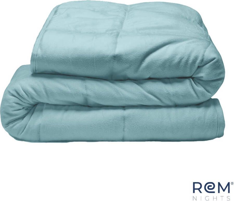 REM Nights Verzwaringsdeken 2 persoons 11 kg katoen blauw Luxe kwaliteit BEST GETEST 200 x 200 cm Premium Weighted blanket Verzwaarde deken Origineel REM Nights Zwaartedeken Warm deken 100% Professioneel verzwaringsdeken