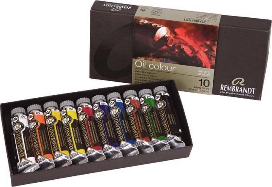 Rembrandt Oil Colour set 10 kleuren 15 ml tubes olieverf