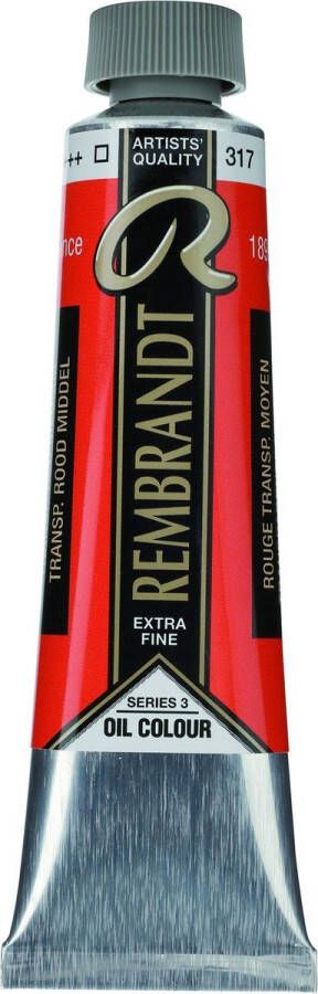 Rembrandt Olieverf | Transparant Red Medium (317) 15 ml