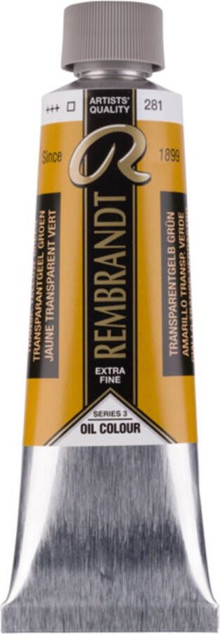 Rembrandt Olieverf Tube 150 ml Transparantgeelgroen 281