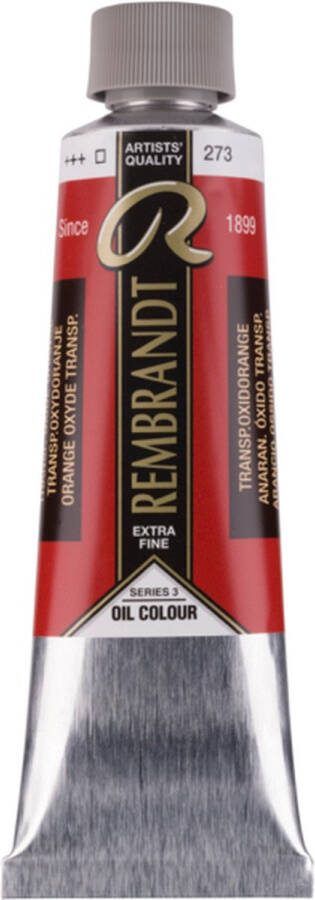Rembrandt Olieverf Tube 150 ml Transparantoxydoranje 273