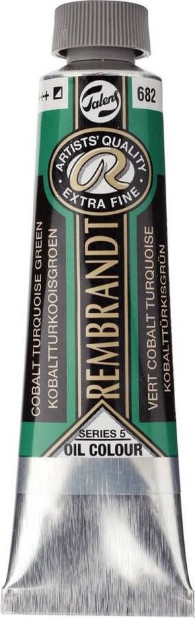Rembrandt Olieverf tube 40 ml Kobalt-Turkooisgroen 682