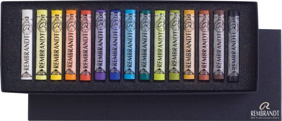 Rembrandt Soft pastel set heel 15 kleuren softpastels pastelkrijt