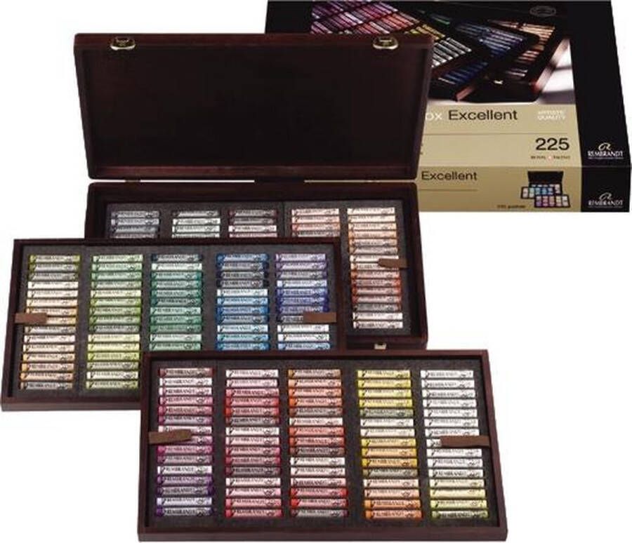 Rembrandt Soft pastel houten kist set Excellent 225 hele pastels