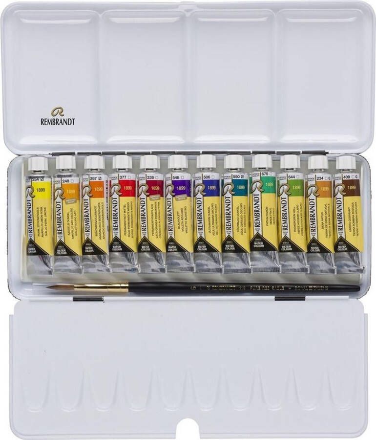 Rembrandt water colour box 12 10mL tubes landscape selection