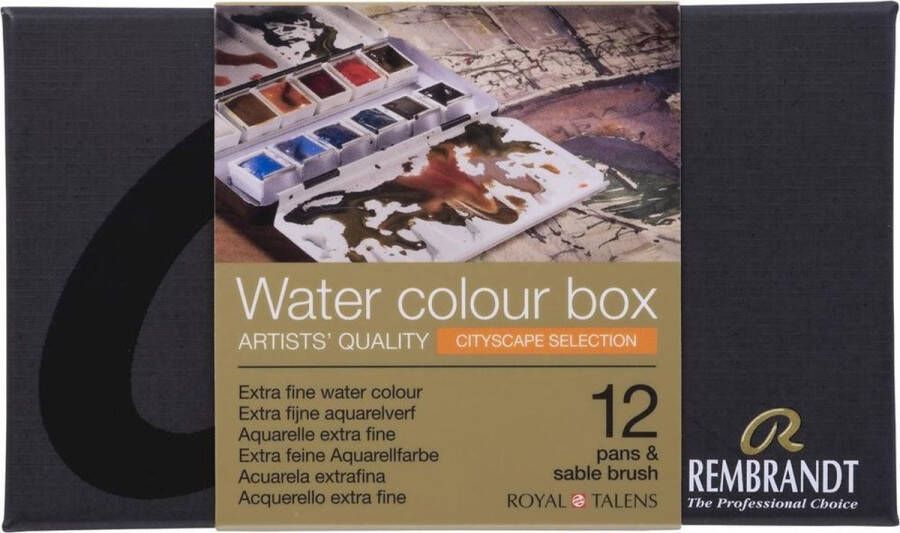 Rembrandt water colour box 12 cityscape selection