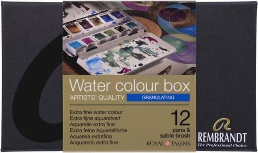 Rembrandt water colour box 12 granulating