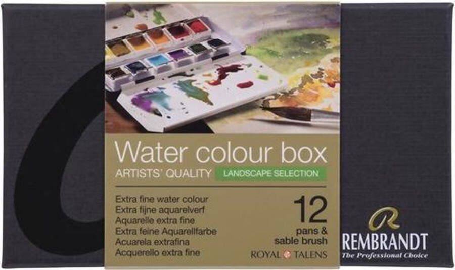 Rembrandt water colour box 12 landscape selection