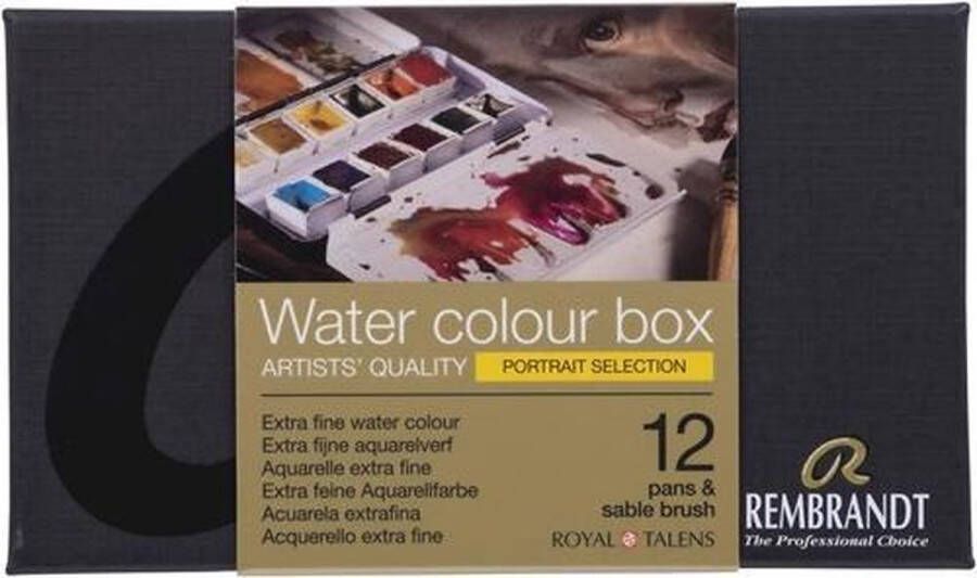 Rembrandt water colour box 12 portrait selection