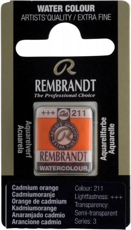 Rembrandt water colour napje Cadmium Orange (211)