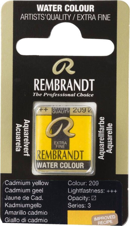 Rembrandt water colour napje Cadmium Yellow (209)