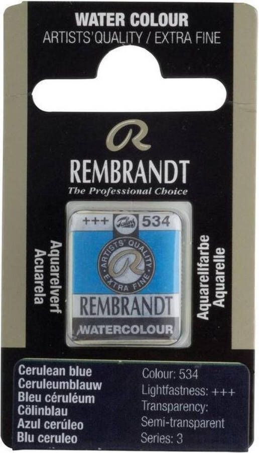 Rembrandt water colour napje Cerulean Blue (534)