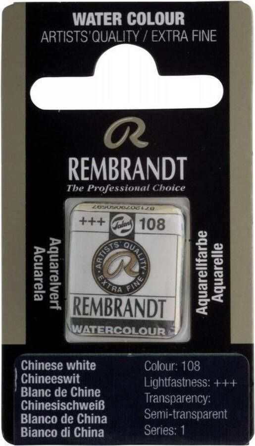 Rembrandt water colour napje Chinese White (108)