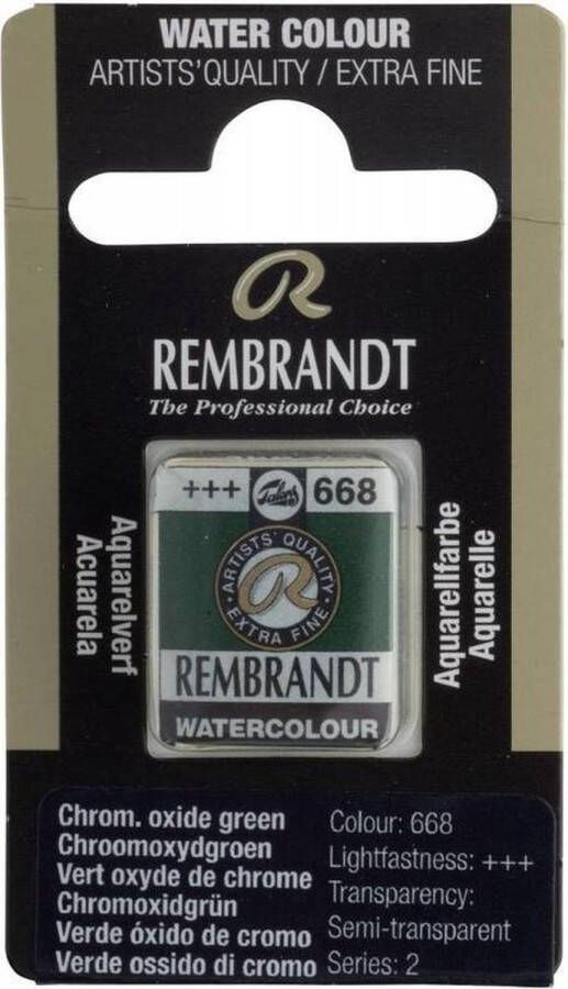 Rembrandt water colour napje Chrom. Oxide Green (668)