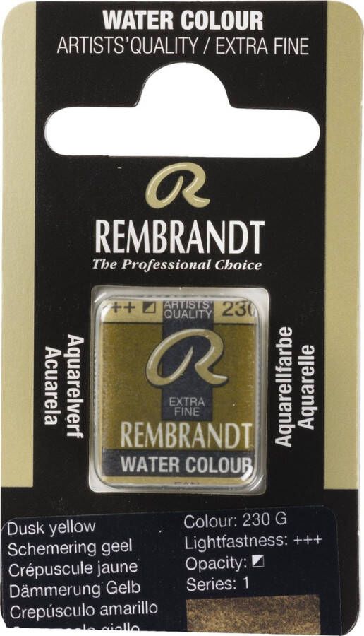 Rembrandt water colour napje Dusk Yellow (230)