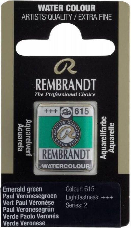 Rembrandt water colour napje Hooker Green Deep (645)