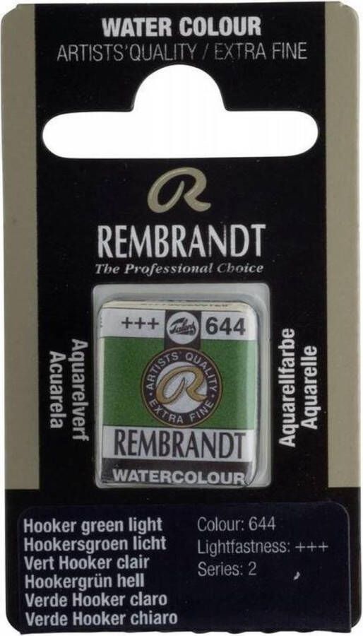 Rembrandt water colour napje Hooker Green Light (644)