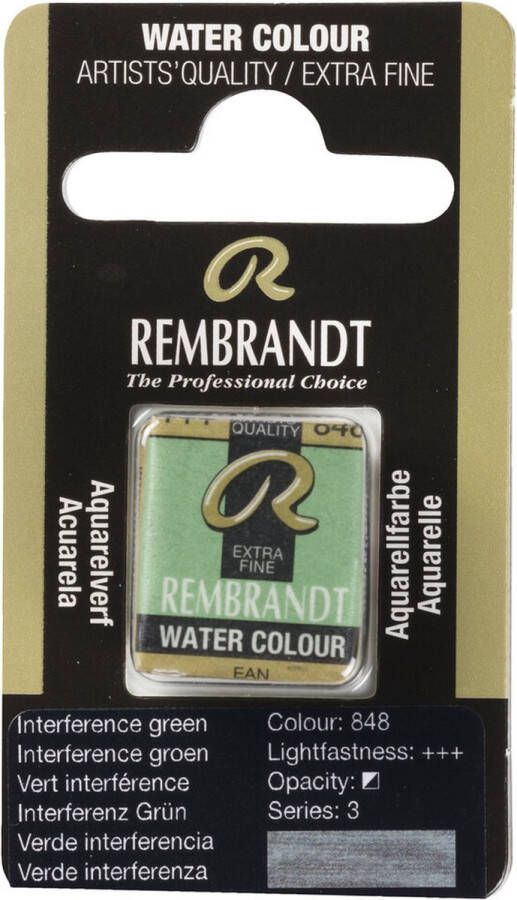 Rembrandt water colour napje Interference Green (848)