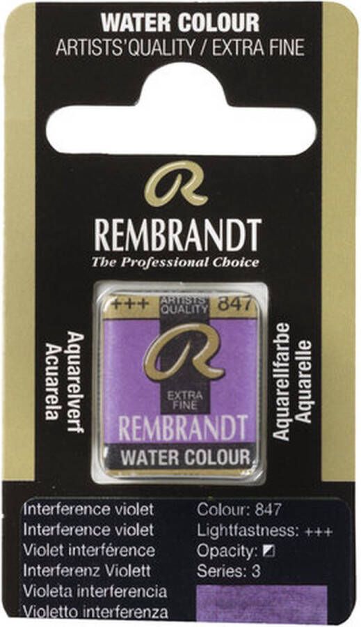 Rembrandt water colour napje Interference Violet (847)