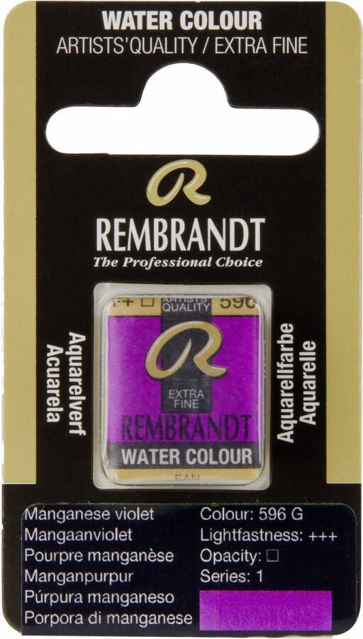 Rembrandt water colour napje Manganese Violet (596)