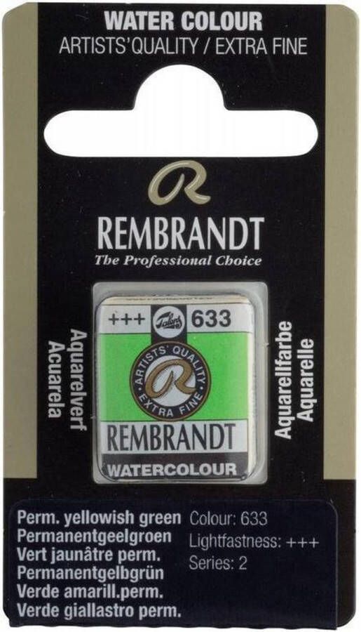 Rembrandt water colour napje Permanent Yellowish Green (633)