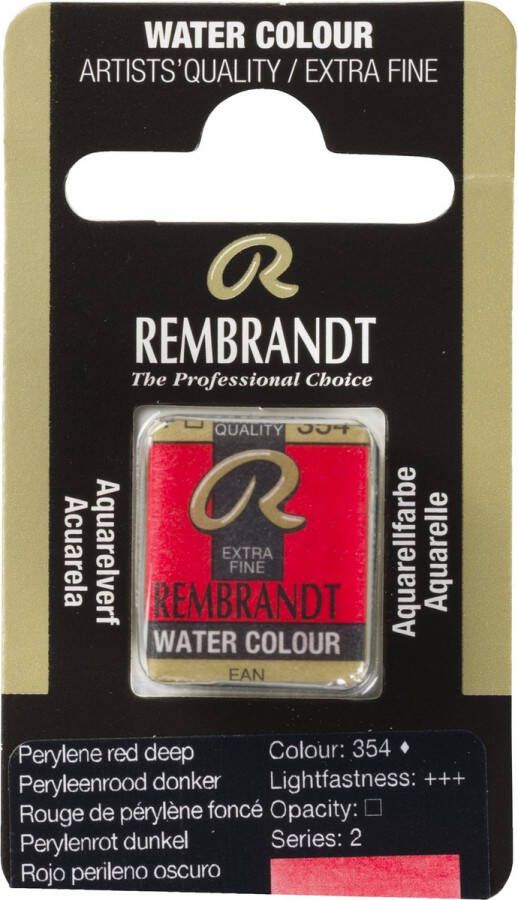 Rembrandt water colour napje Perylene Red Deep (354)