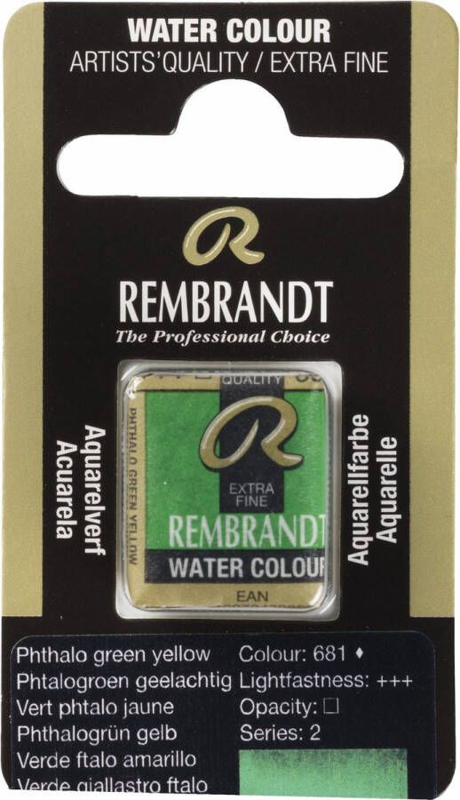 Rembrandt water colour napje Phthalo Green Yellow (681)