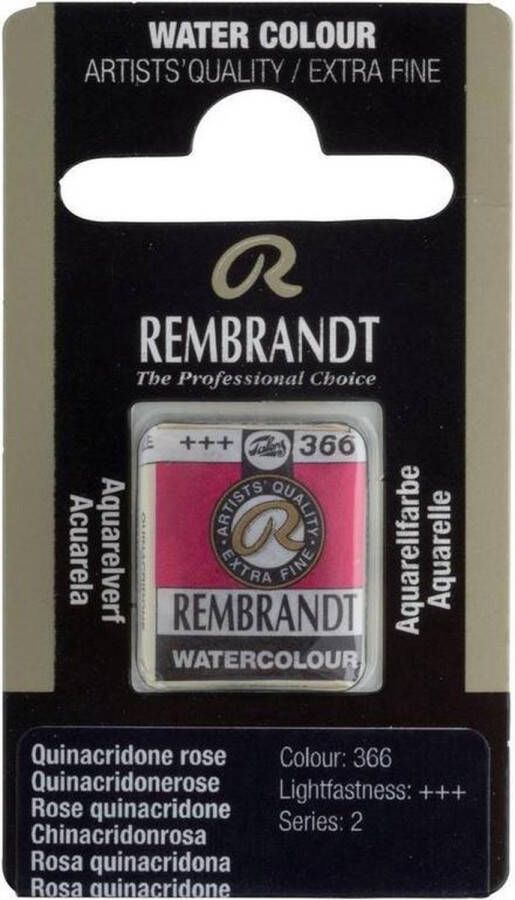 Rembrandt water colour napje Quinacridone Rose (366)